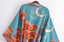 Load image into Gallery viewer, Star and Moon,Bohemian Kimono,Boho Cover-ups
