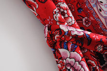 Load image into Gallery viewer, Boho Floral Kimono,Boho robe Cover-up
