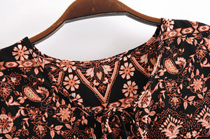 Floral Print ,Boho Maxi Dress, Vintage Sundress