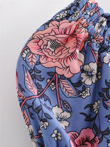 Floral print ,Boho midi dress, Boho sundress