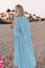 Load image into Gallery viewer, solid sashes, Bohemian dress , Boho maxi sundress
