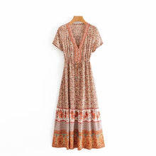 Load image into Gallery viewer, Floral print,Bohemian maxi sundress, Boho dress
