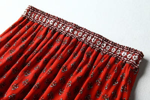 Boho Skirt, Mini Skirt, Wild Flower