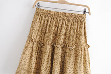 Load image into Gallery viewer, Boho Skirt,Bohemian Leopard Mini skirts,Tassel Short Skirt
