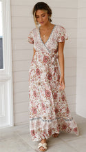 Load image into Gallery viewer, Floral Print ,Bohemian Maxi Dress,Boho Dress
