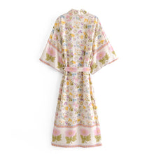 Load image into Gallery viewer, Boho Kimono,Gypsy Floral ,Bohemian Robe
