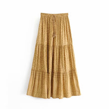 Load image into Gallery viewer, Boho Skirt, Maxi Skirt,Leopard Flower
