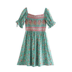 Mini Dress, Boho Sundress,Floral print