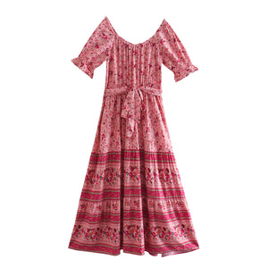 Maxi Dress, Boho Sundress,Floral print