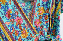 Load image into Gallery viewer, Wrap Mini Dress, Boho Sundress,Floral Print
