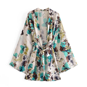 Tie Dye Print , Bohemian Robe,Boho Kimono