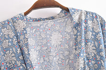Load image into Gallery viewer, Porcelain Floral print ,Bohemian Cover-ups ,Boho Kimono
