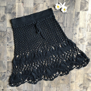 Solid hollow,Bohemian Mini skirts,Boho Skirts