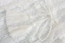 Load image into Gallery viewer, Boho Robe,Short Kimono ,White Cover-ups
