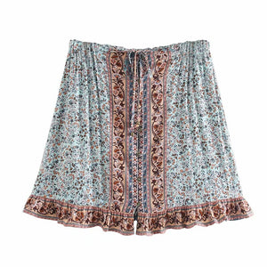Boho Skirt, Mini Skirt, Wild Flower