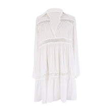 Load image into Gallery viewer, Lace White,Bohemian Dress Shirt, Boho Bikini Cover-up
