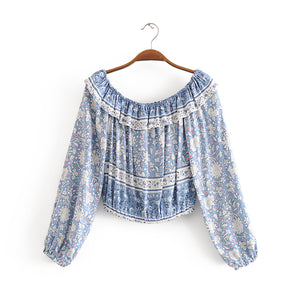 Boho Blouse, Vintage Blouse,Floral Print