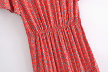 Load image into Gallery viewer, Floral Print , Bohemian Maxi Dress,Boho Sundress
