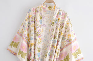 Boho Kimono,Gypsy Floral ,Bohemian Robe