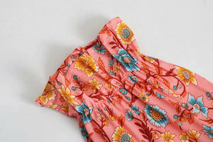 Mini Dress, Boho Sundress,Floral Print
