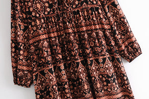 Floral Print ,Boho Maxi Dress, Vintage Sundress