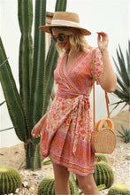Load image into Gallery viewer, Mini Dress, Boho Dresses,Pink Floral Print
