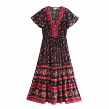 Load image into Gallery viewer, Maxi Dress, Boho Sundress,Floral Print
