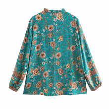 Load image into Gallery viewer, Boho Blouse, Vintage shirts,Floral print
