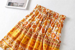 Boho Skirt, Mini Skirt, Wild Flower