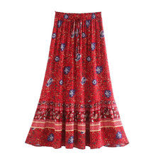 Load image into Gallery viewer, Boho Skirt, Maxi Skirt, Wild Flower
