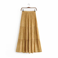 Load image into Gallery viewer, Boho Skirt, Maxi Skirt,Leopard Flower
