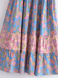 Floral Print ,Bohemian Maxi Dress,Boho Sundress