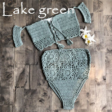 Load image into Gallery viewer, Solid hollow,Bikini Swimsuit, Biquini Swim Beachwear
