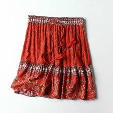 Load image into Gallery viewer, Boho Skirt, Mini Skirt, Wild Flower
