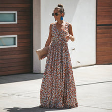 Load image into Gallery viewer, Floral Print ,Bohemian Maxi Dress,Boho Sundress
