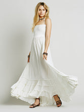 Load image into Gallery viewer, Backless Bohemian Maxi Dress, Boho Strapless Dress
