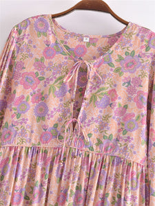 Floral Print,Bohemian Maxi Dress,Boho Sundress
