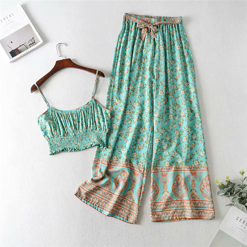 Boho Sets,Pants and Tops,Bohemian Outfits