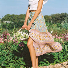 Load image into Gallery viewer, Boho Skirt, Maxi Skirt, Wild Flower
