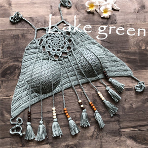 Hollow Out Tassel ,Sexy Crop Tops