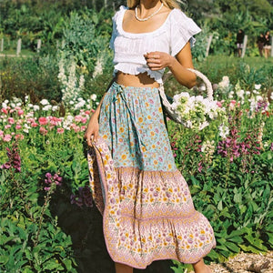 Boho Skirt, Maxi Skirt, Wild Flower