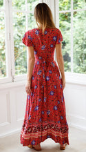 Load image into Gallery viewer, Floral Print ,Bohemian Maxi Dress,Boho Dress
