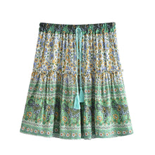 Load image into Gallery viewer, Floral Printed ,Boho Short Skirt ,Bohemian Mini Skirts
