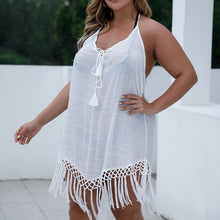 Load image into Gallery viewer, White Backless, Bohemian Mini Dress,Boho Sundress
