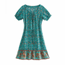 Load image into Gallery viewer, Mini Dress, Boho Sundress,Floral print
