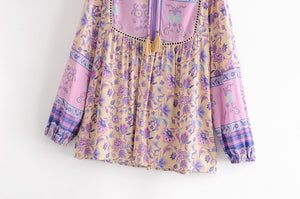Boho Blouse, Vintage Blouse,Floral Print