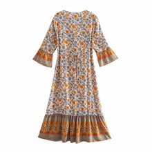 Load image into Gallery viewer, Maxi Dress, Boho Sundress,Floral Print
