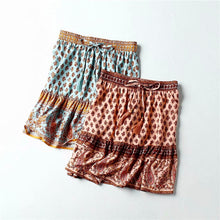 Load image into Gallery viewer, Boho Skirt, Mini Skirt, Wild Flower
