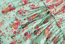 Load image into Gallery viewer, Bohemian  maxi dresses, V neck botton rayon, Boho Sundress
