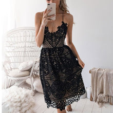 Load image into Gallery viewer, Solid ,Bohemian midi dress,Boho sundress

